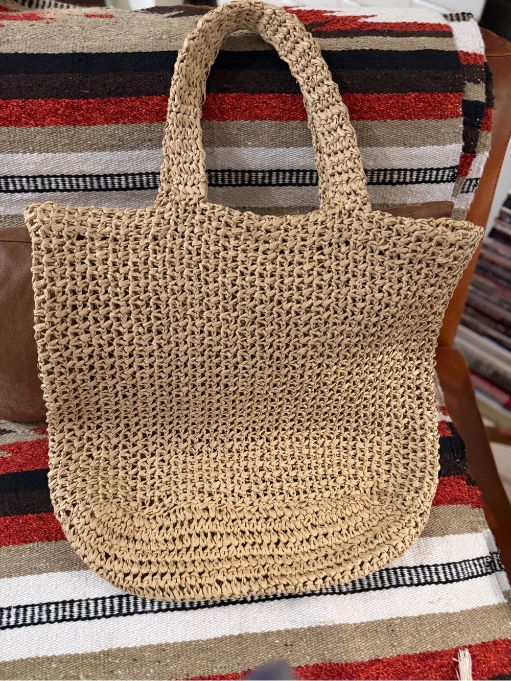 Milano Natural Straw Tote - Picture 4 of 8